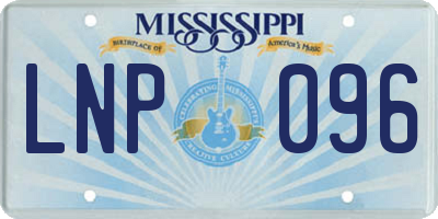 MS license plate LNP096