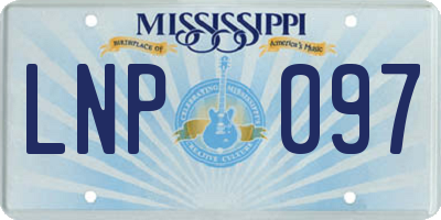 MS license plate LNP097