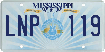 MS license plate LNP119