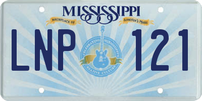 MS license plate LNP121