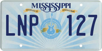 MS license plate LNP127