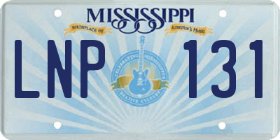 MS license plate LNP131