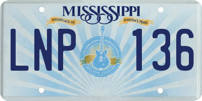 MS license plate LNP136