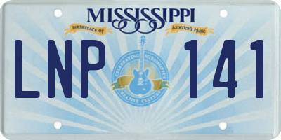 MS license plate LNP141