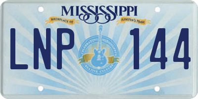MS license plate LNP144
