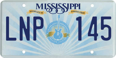 MS license plate LNP145
