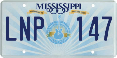 MS license plate LNP147