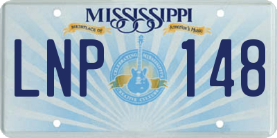 MS license plate LNP148