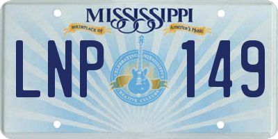 MS license plate LNP149