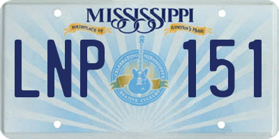 MS license plate LNP151