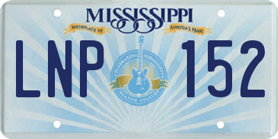 MS license plate LNP152