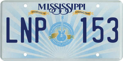 MS license plate LNP153