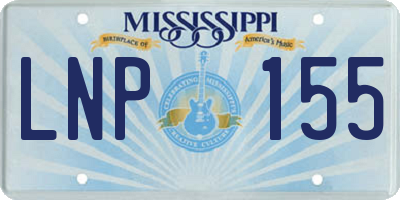 MS license plate LNP155