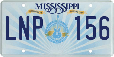 MS license plate LNP156