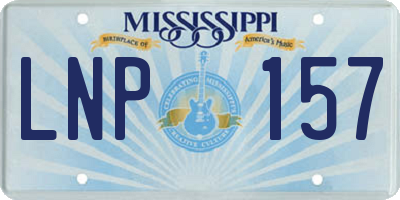 MS license plate LNP157