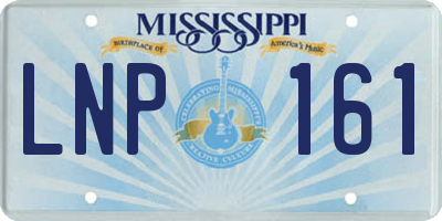 MS license plate LNP161