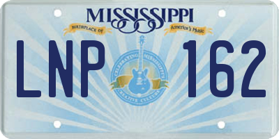 MS license plate LNP162
