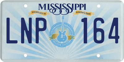 MS license plate LNP164