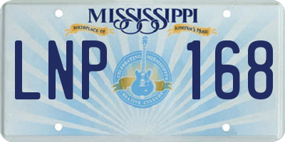 MS license plate LNP168