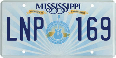 MS license plate LNP169