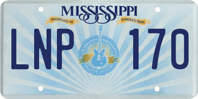 MS license plate LNP170