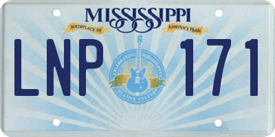 MS license plate LNP171