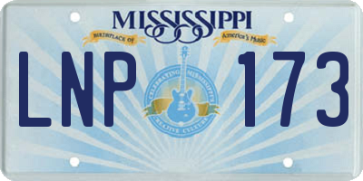 MS license plate LNP173
