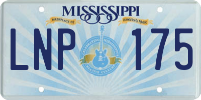 MS license plate LNP175