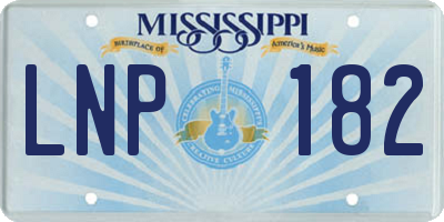 MS license plate LNP182