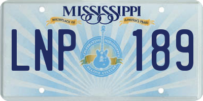 MS license plate LNP189