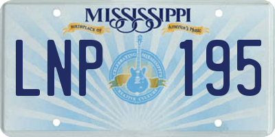 MS license plate LNP195