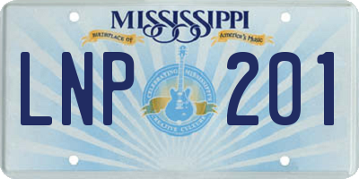 MS license plate LNP201
