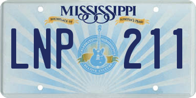 MS license plate LNP211