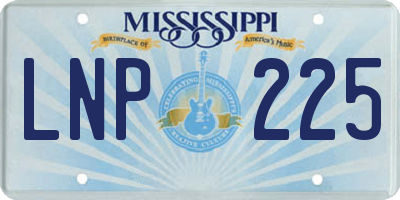 MS license plate LNP225