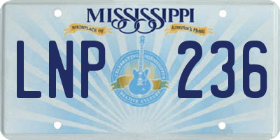 MS license plate LNP236
