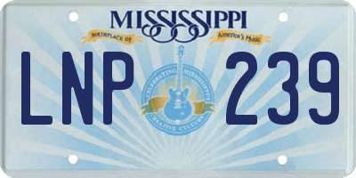 MS license plate LNP239