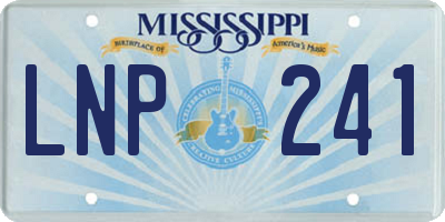 MS license plate LNP241