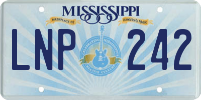 MS license plate LNP242