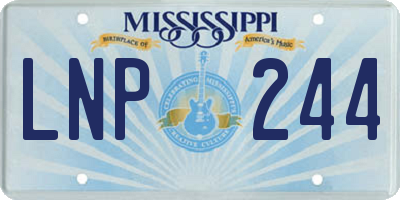 MS license plate LNP244
