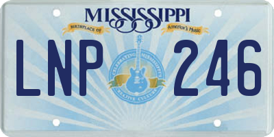 MS license plate LNP246