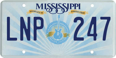MS license plate LNP247