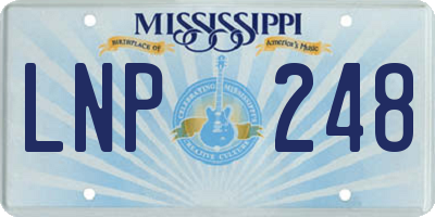 MS license plate LNP248