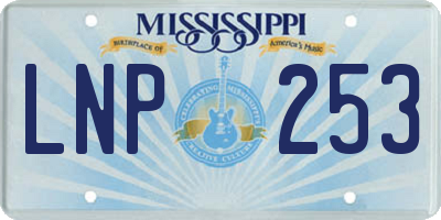 MS license plate LNP253