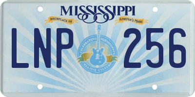 MS license plate LNP256