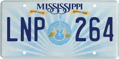 MS license plate LNP264