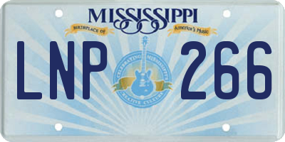 MS license plate LNP266
