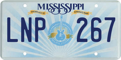 MS license plate LNP267