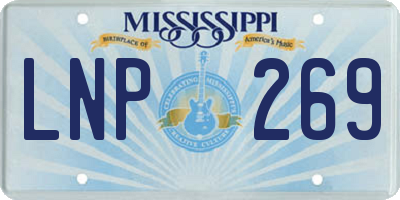 MS license plate LNP269
