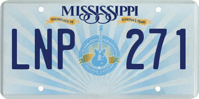 MS license plate LNP271