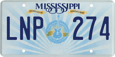 MS license plate LNP274